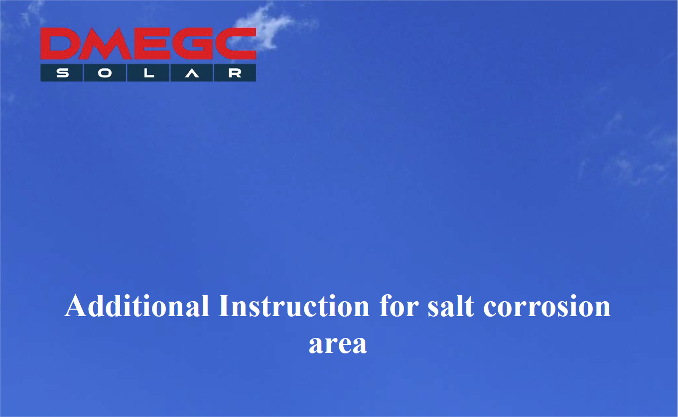 Additional Instruction for salt corrosion area